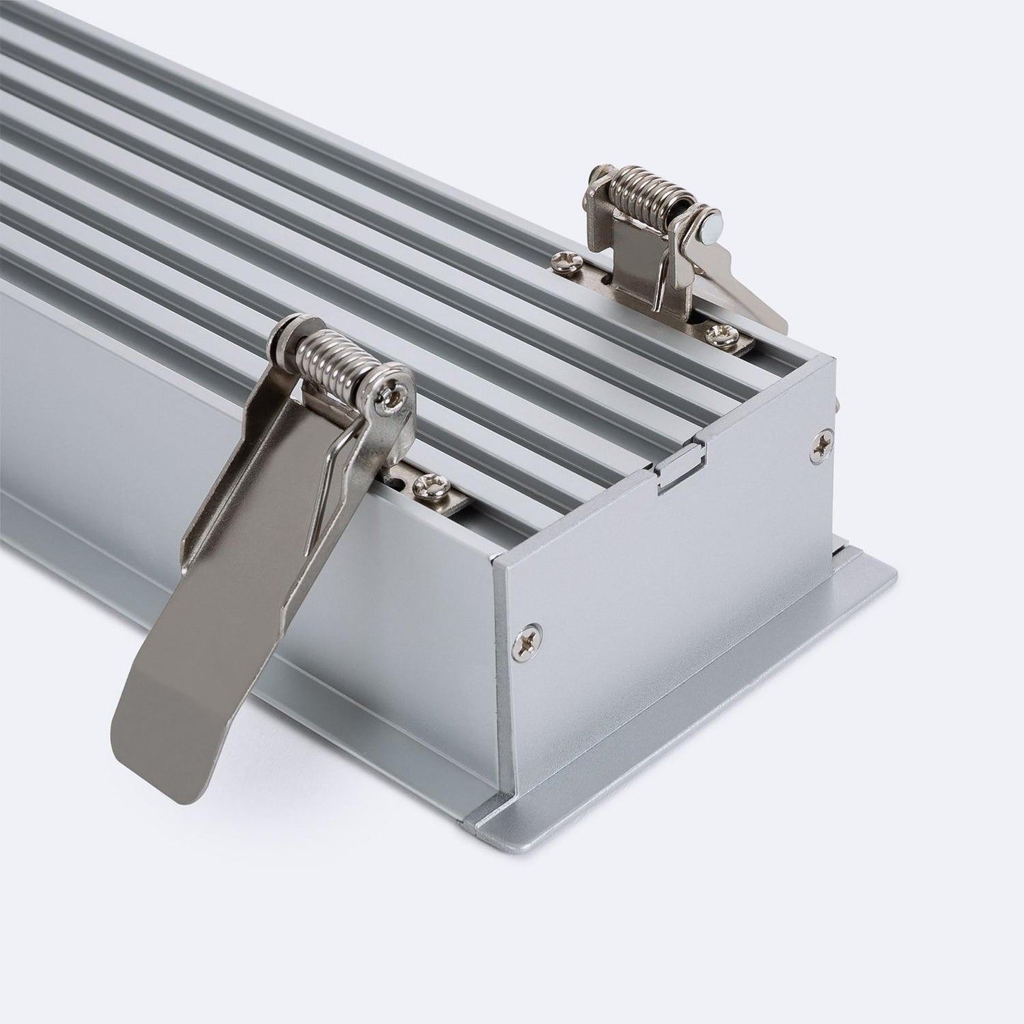 Profilé Aluminium Encastrable 2m, Capot Continu, pour Rubans LED 45mm