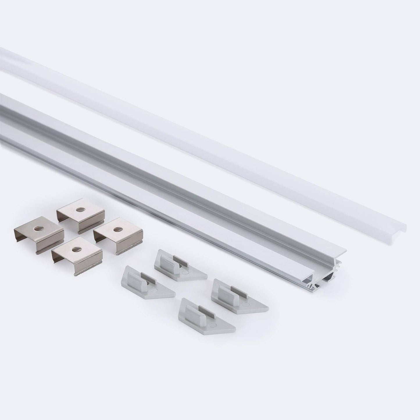 Profilé Aluminium Encastrable pour Rubans LED, 11 mm, Intérieur, IP20