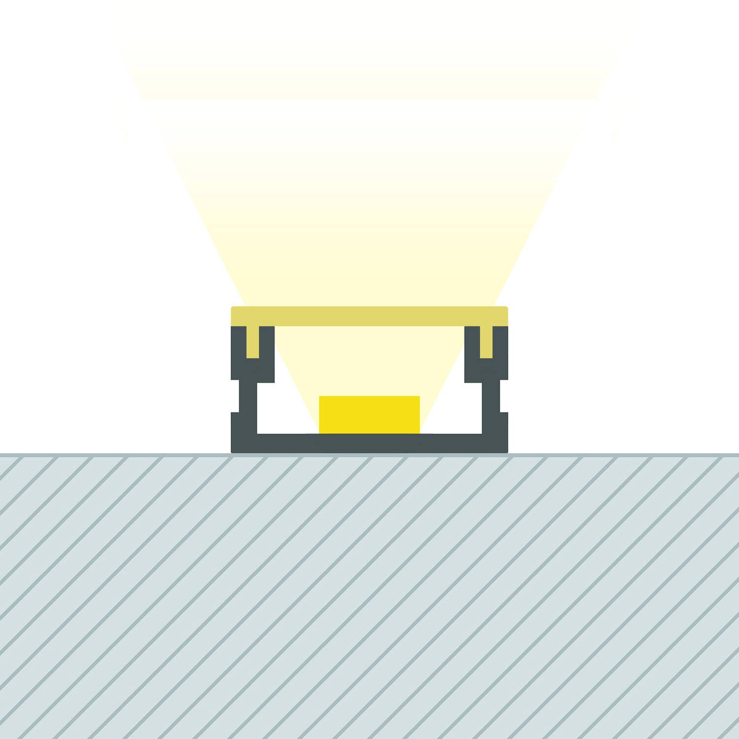 Profilé Aluminium en Saillie 2m pour Ruban LED 13 mm, Noir, Intérieur