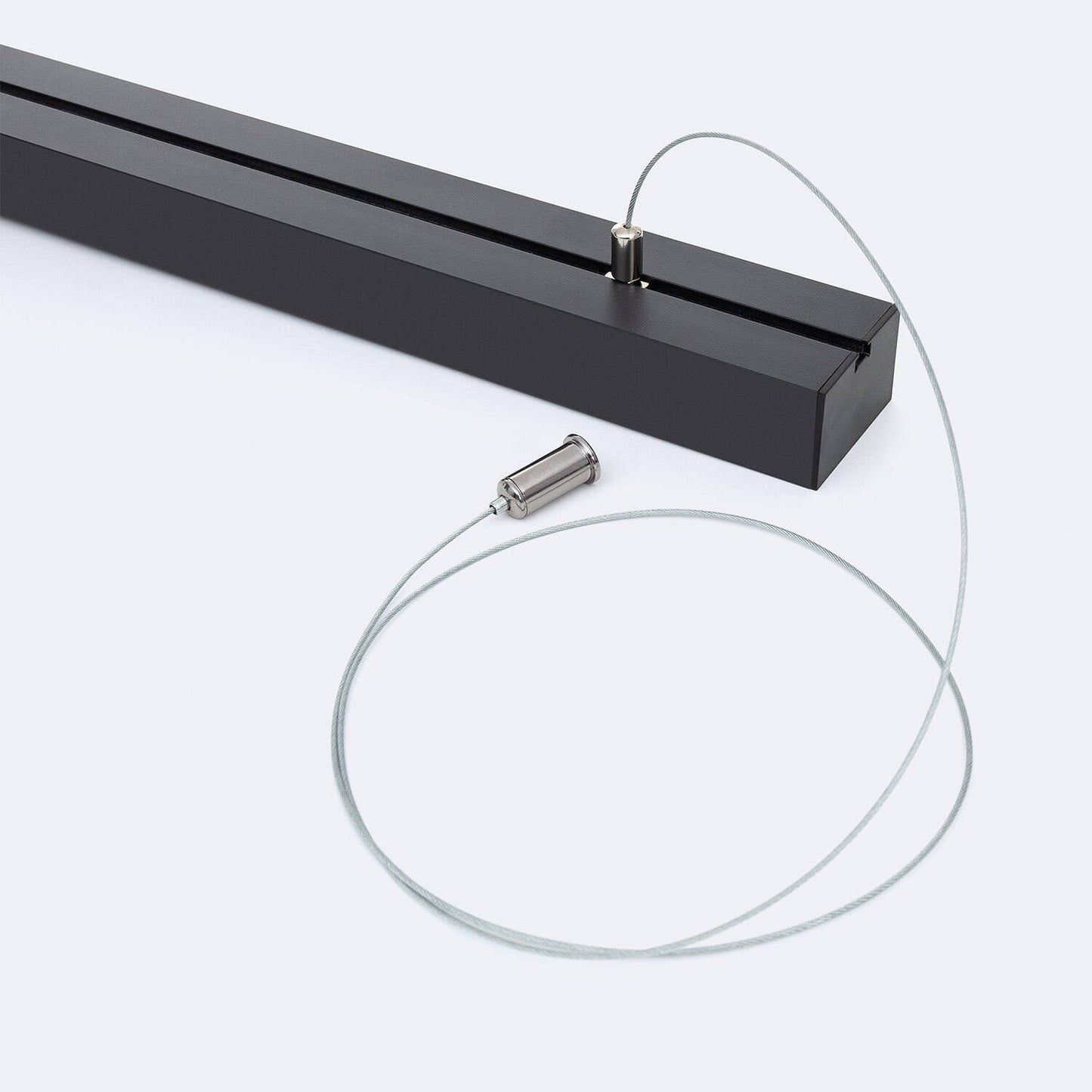 Profilé Aluminium Suspendu pour Ruban LED, 45 mm, Noir, Intérieur