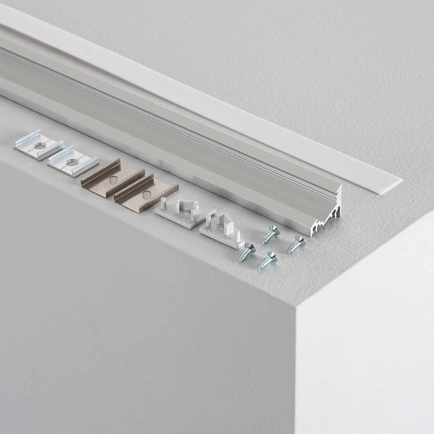 Profilé Aluminium 1m Angle Variable pour Rubans LED jusqu'à 10mm