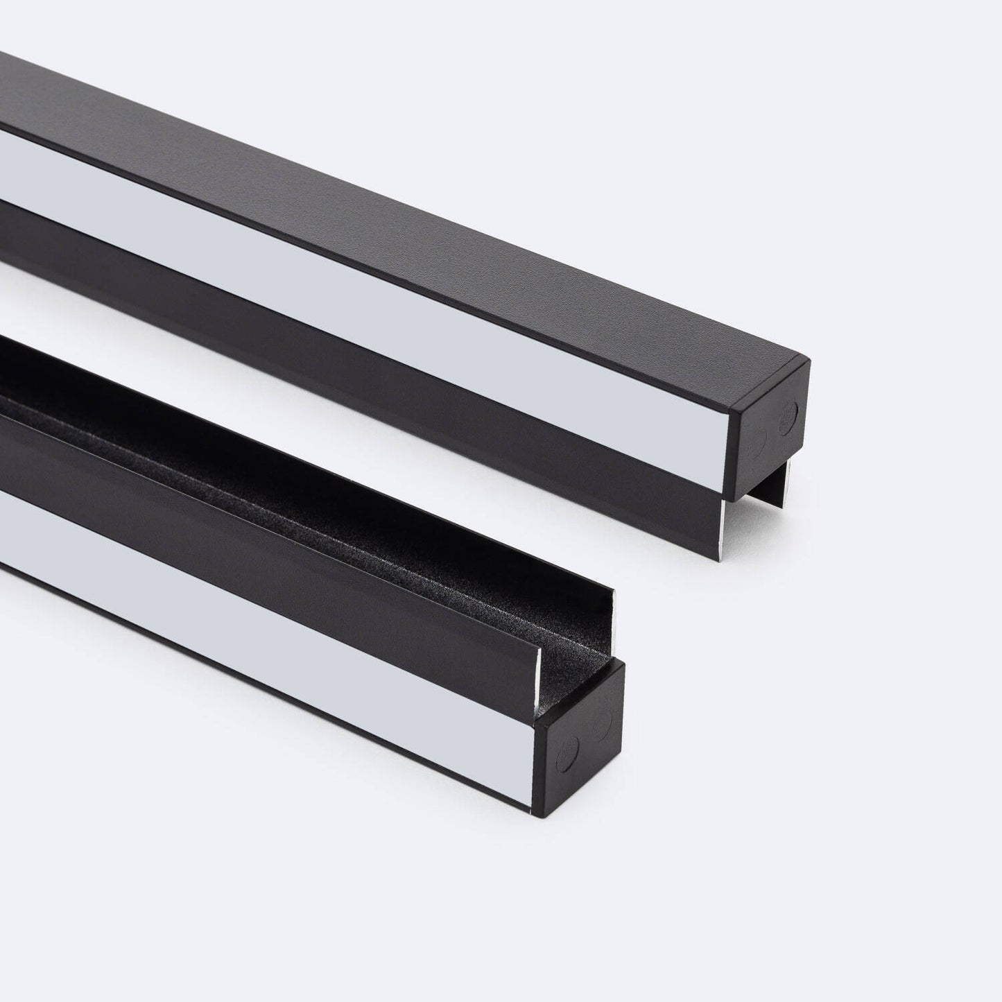 Profilé Aluminium Noir pour Ruban LED 12mm, Installation en Saillie
