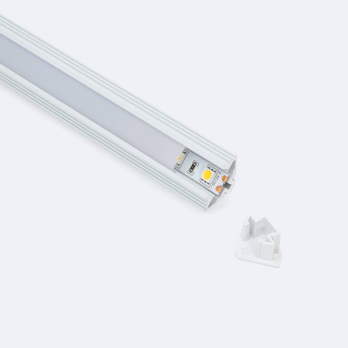 Profilé Aluminium en Saillie 2m pour Ruban LED 11 mm