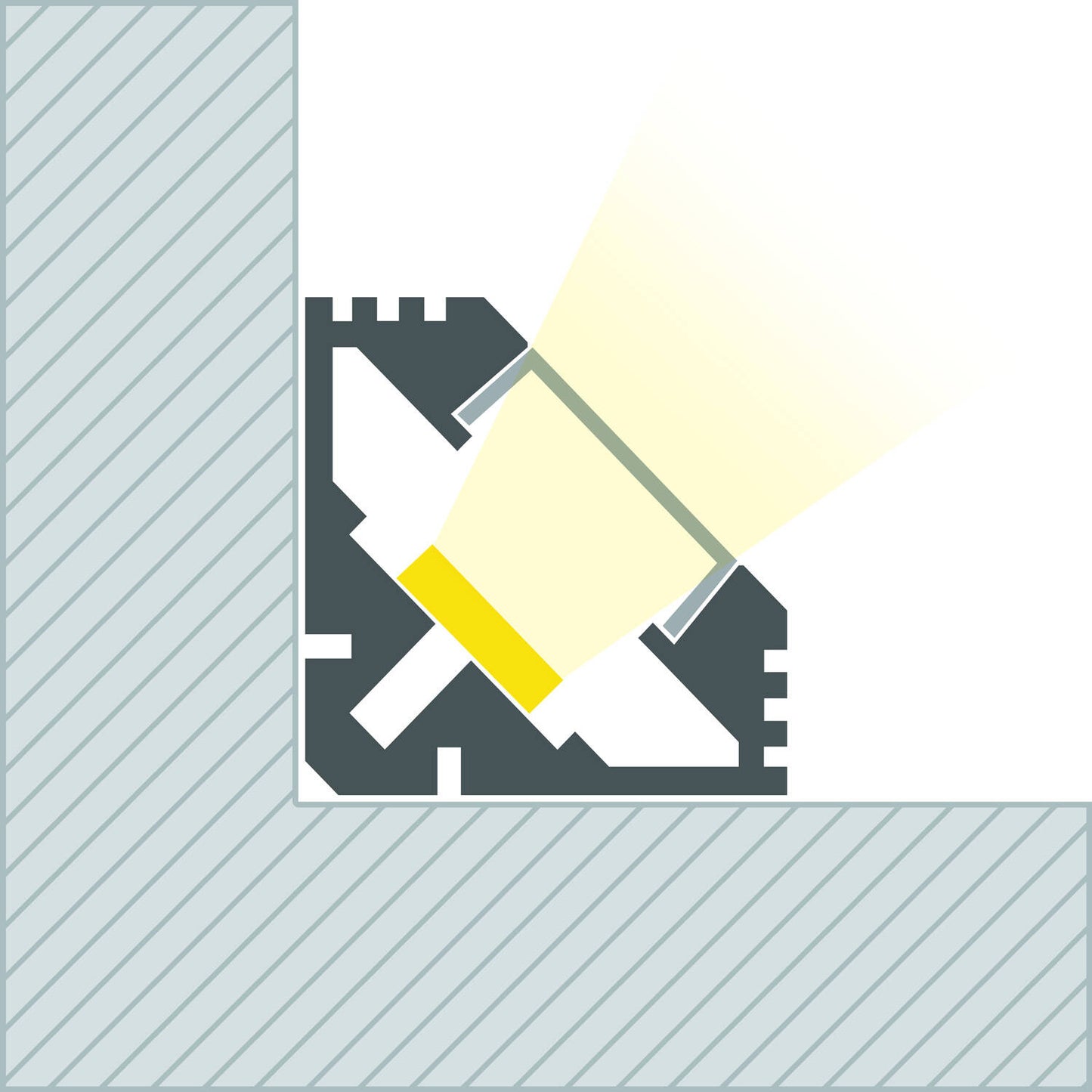 Profilé Aluminium en Saillie 2m pour Ruban LED 11 mm