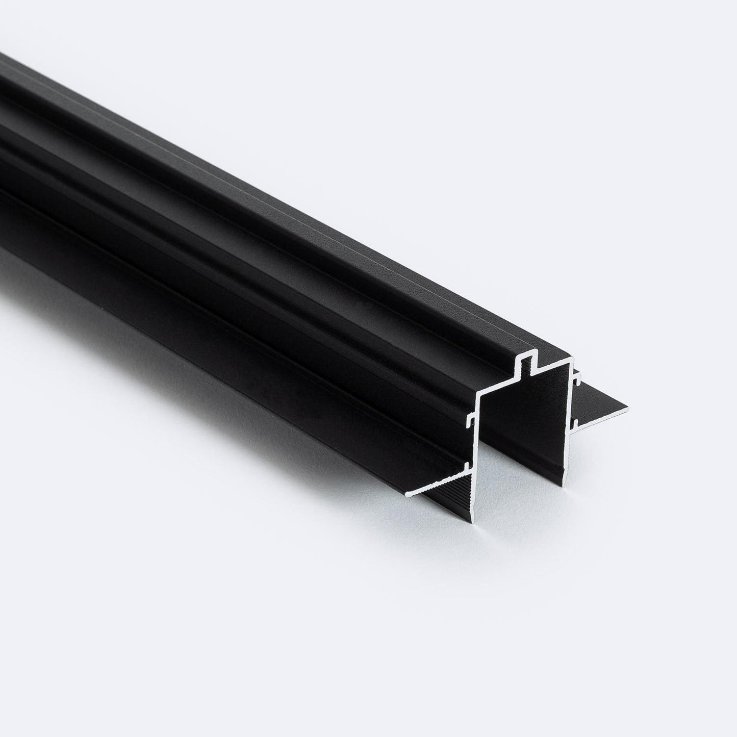 Profilé Encastré Rail Magnétique SuperSlim 25mm 48V 1m Noir