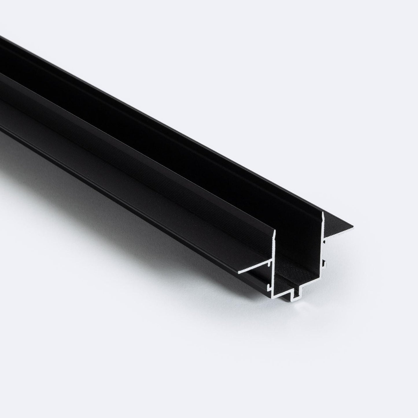 Profilé Encastré Rail Magnétique SuperSlim 25mm 48V 1m Noir
