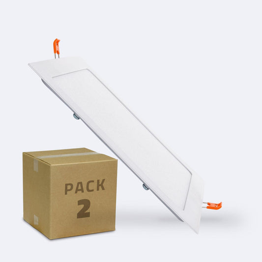Dalle LED 18W Carrée Encastrée IP20 Pack de 2