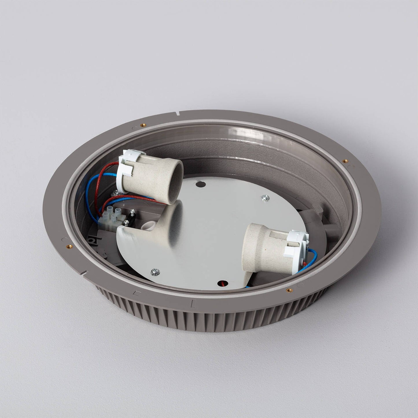 Plafonnier LED Rond Extérieur IP65 Gris Ø300 mm 20W