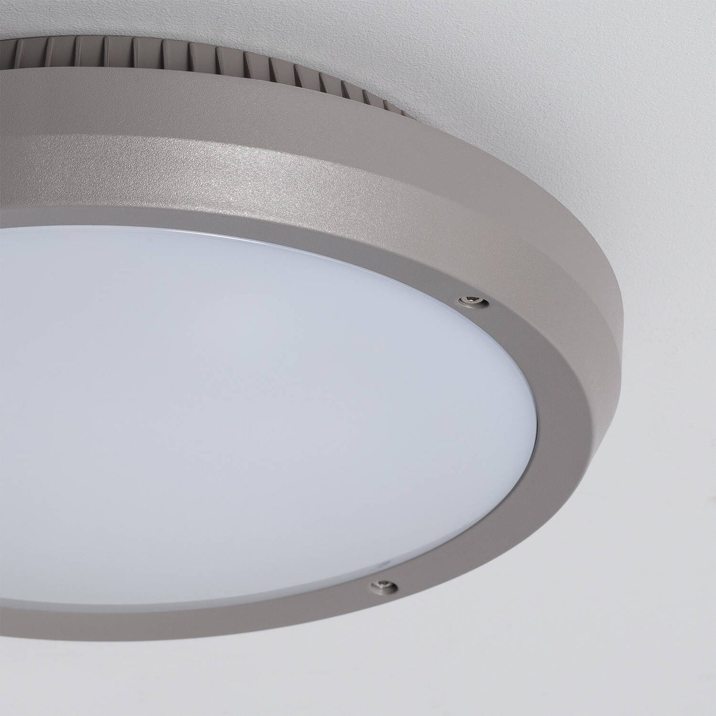 Plafonnier LED Rond Extérieur IP65 Gris Ø300 mm 20W