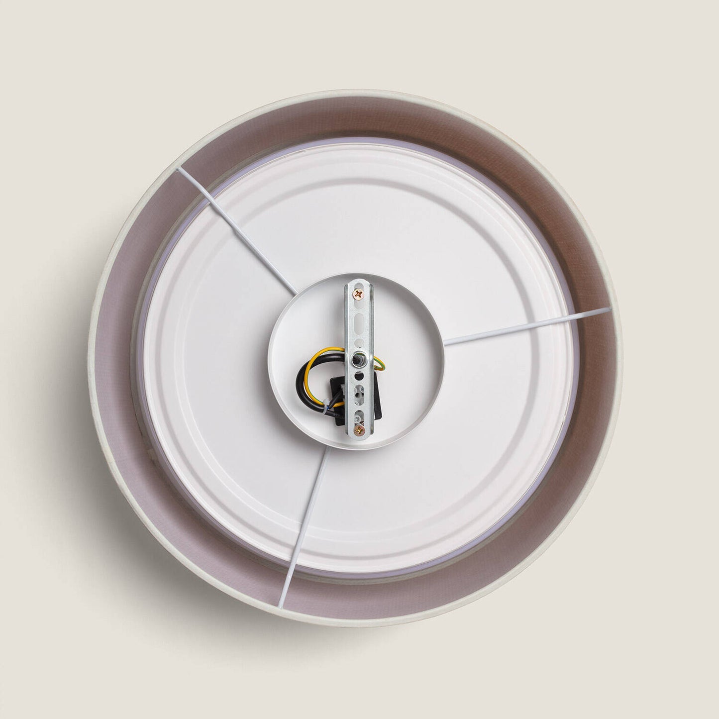 Plafonnier Rond en Rotin Ø360, IP20, 20W, Installation en Saillie