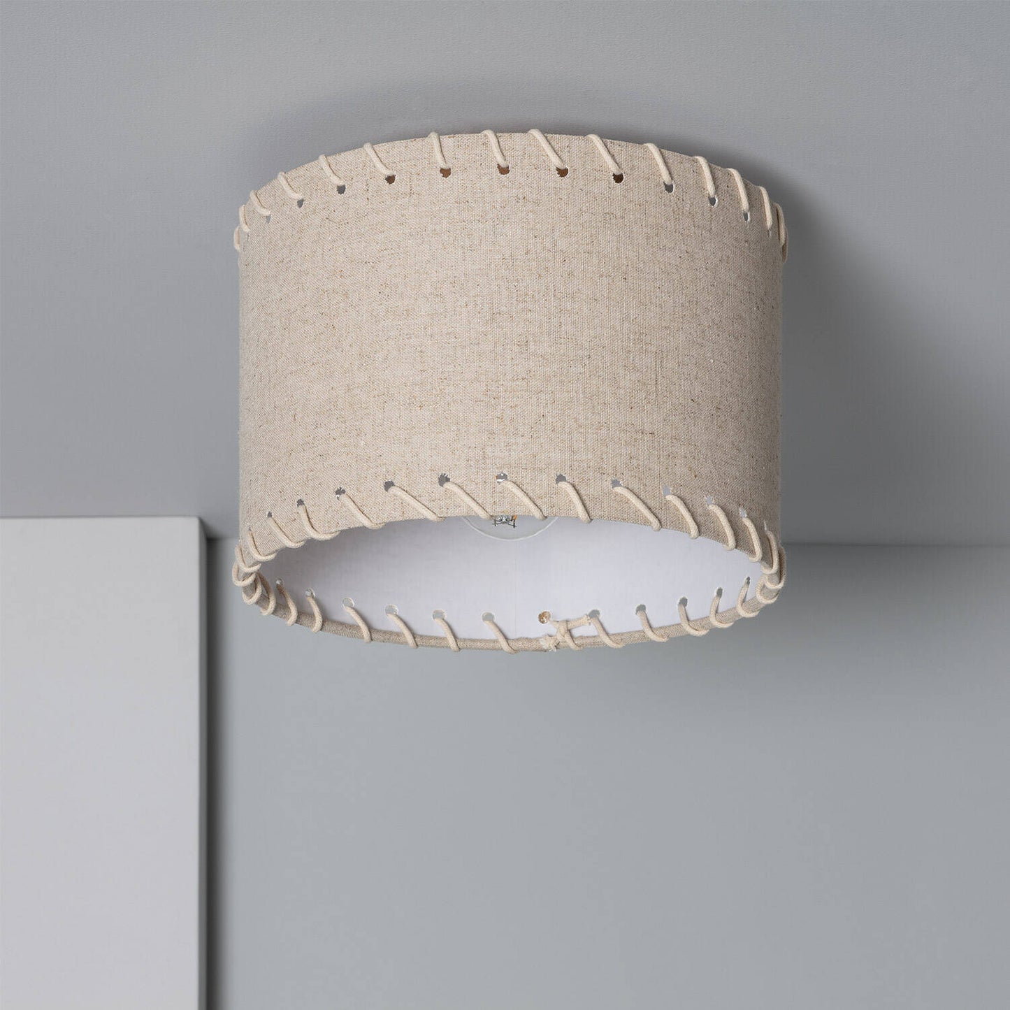 Plafonnier Rond en Tissu Ø250 mm, IP20, Installation en Saillie