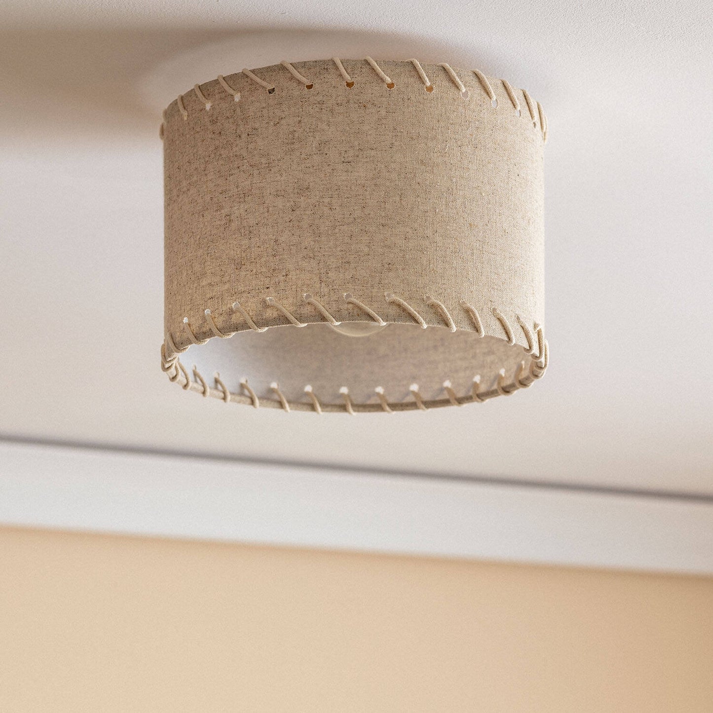 Plafonnier Rond en Tissu Ø250 mm, IP20, Installation en Saillie