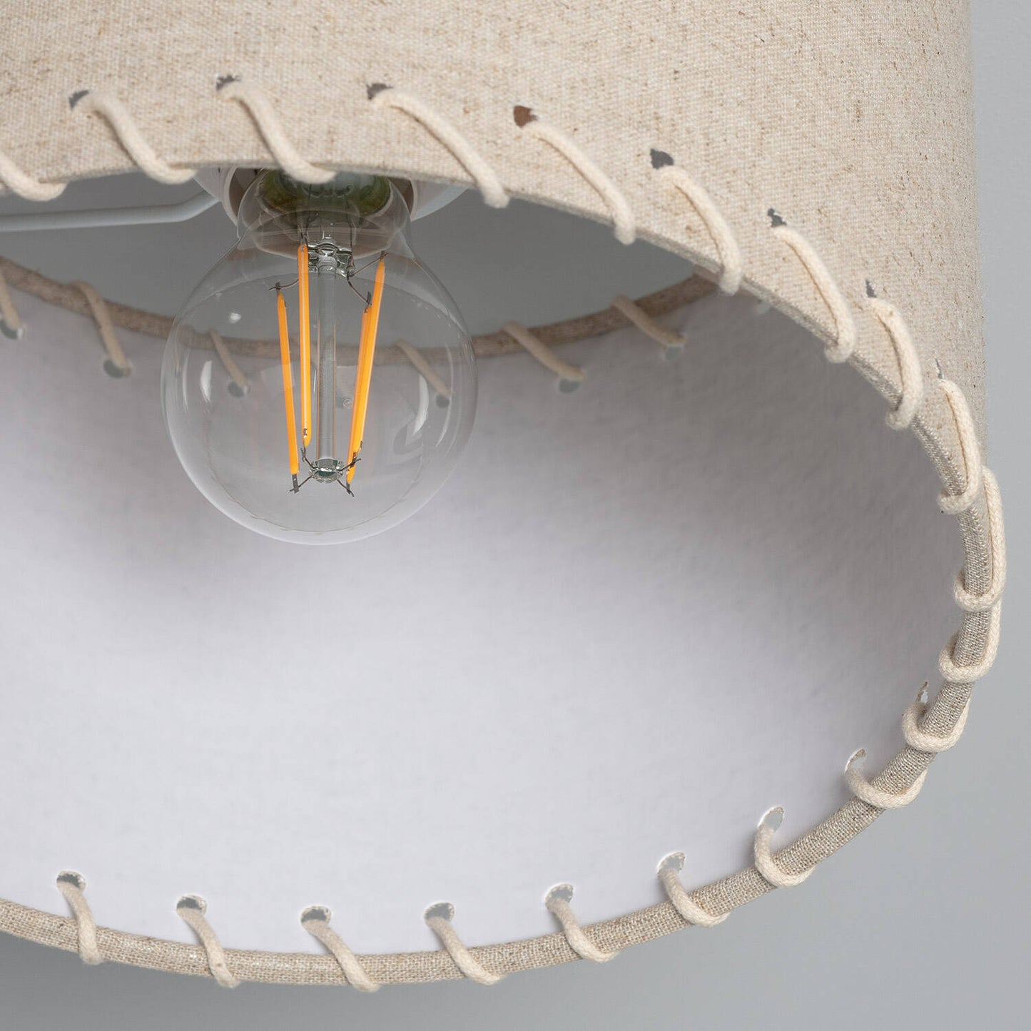Plafonnier Rond en Tissu Ø250 mm, IP20, Installation en Saillie