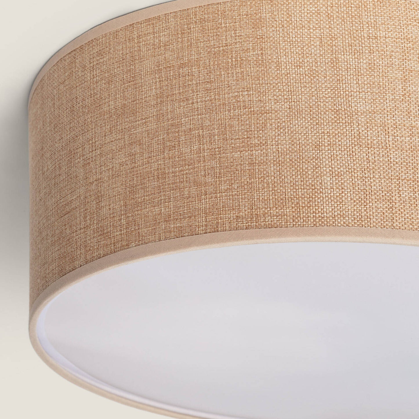 Plafonnier Rond en Tissu 450mm, IP20, 40W, Installation En Saillie