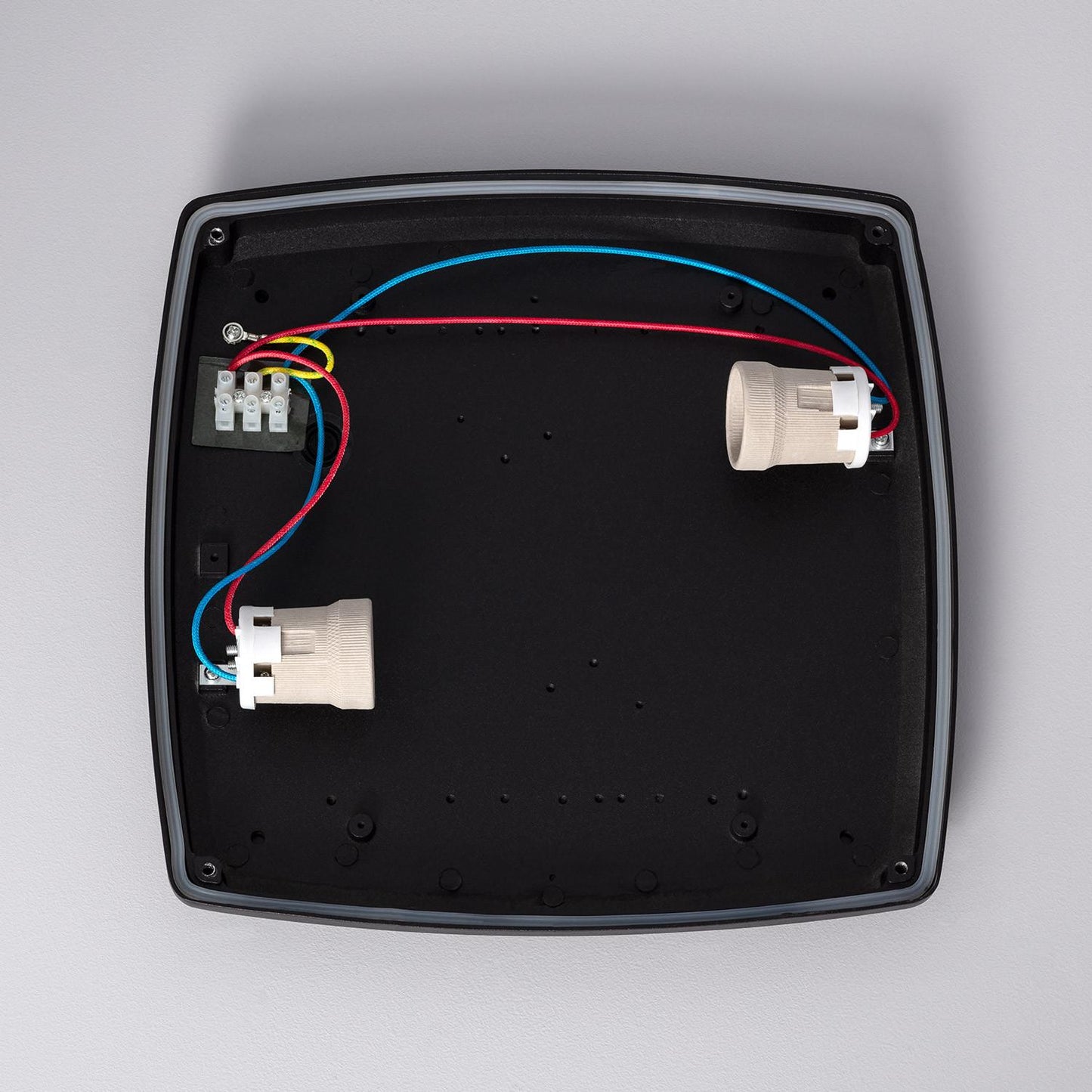 Plafonnier Carré LED 40W 300x300 mm IP54 Aluminium Noir