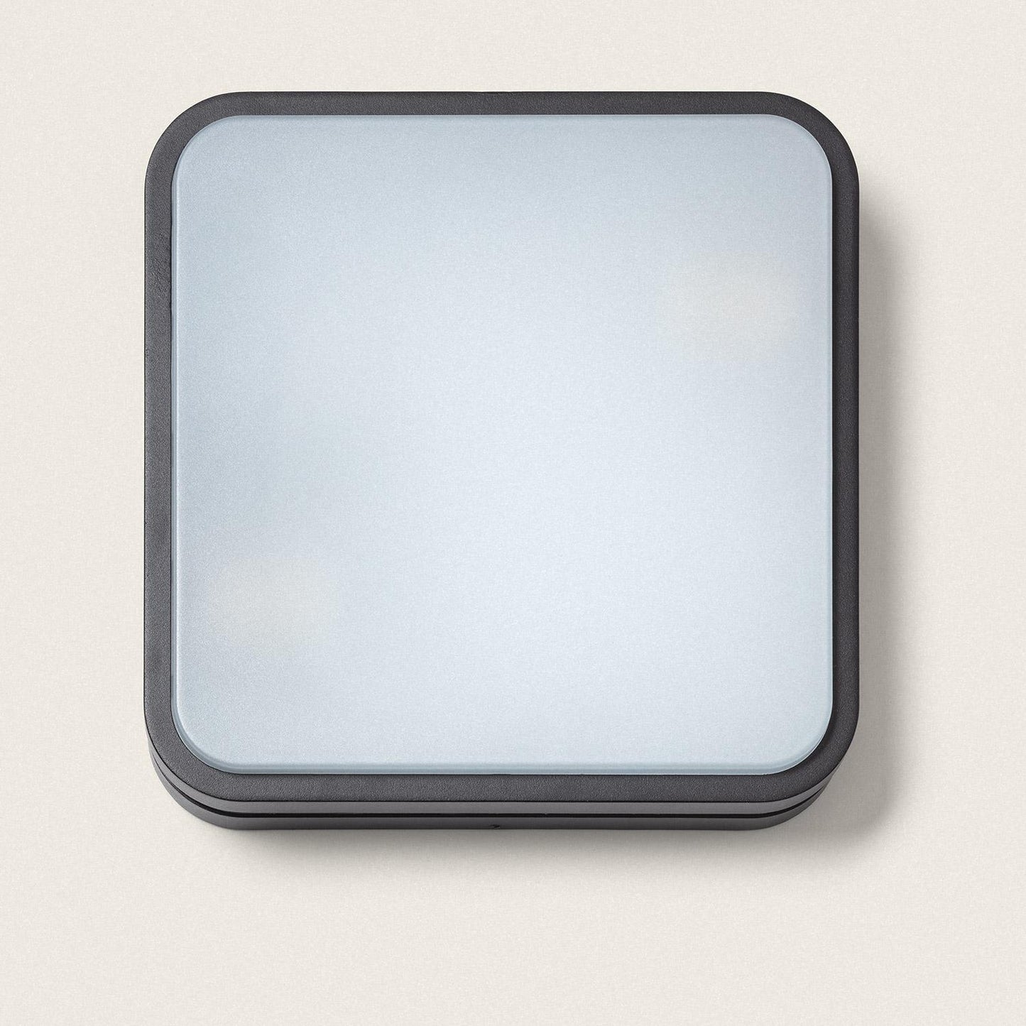 Plafonnier Carré Extérieur 30W IP44 Aluminium Noir 285x285 mm