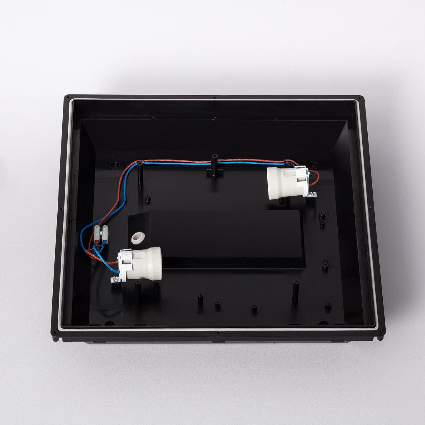 Plafonnier Extérieur Carré Julius 20W IP65, Double E27, Noir