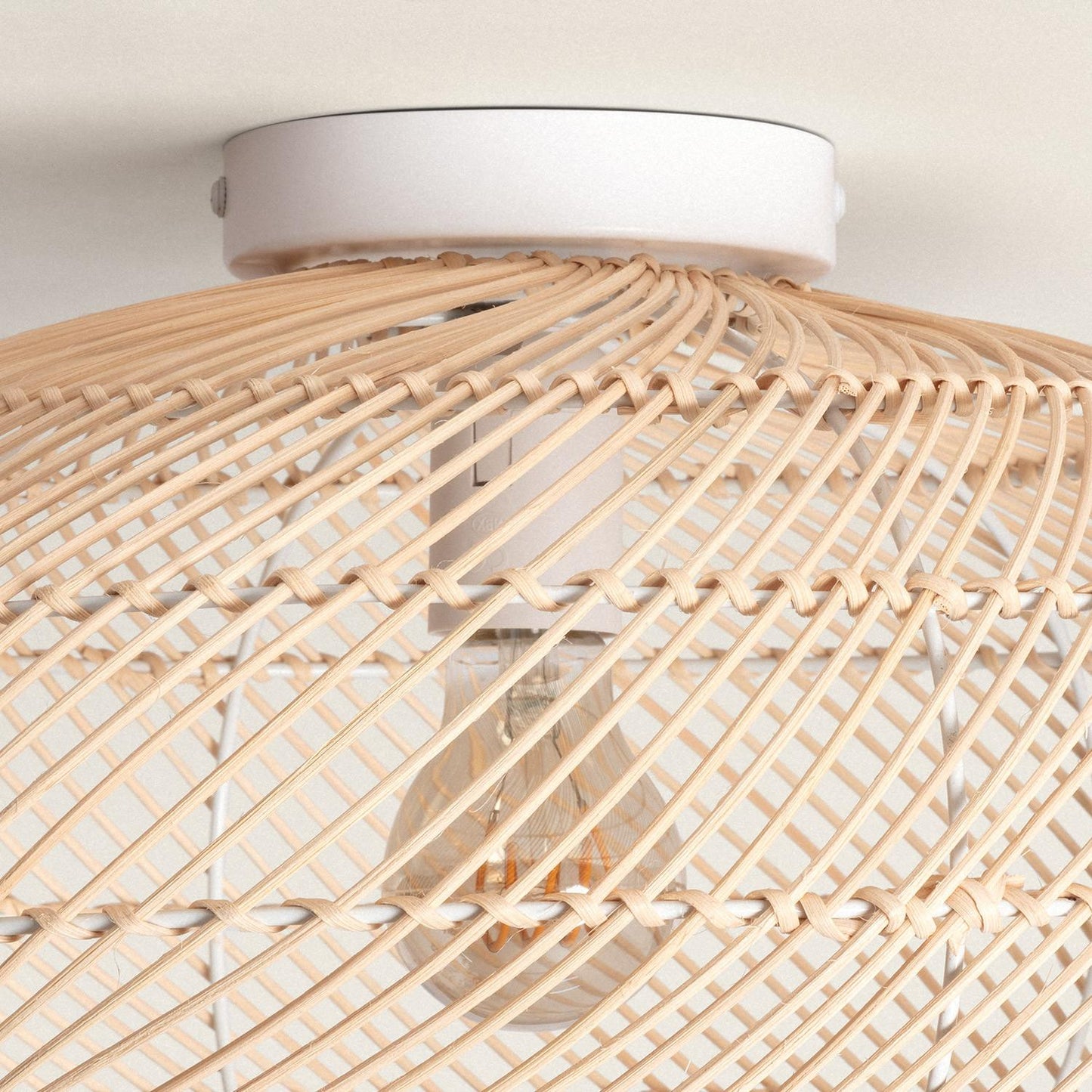 Plafonnier LED en Bambou Nango, 40W, IP20, Non Dimmable