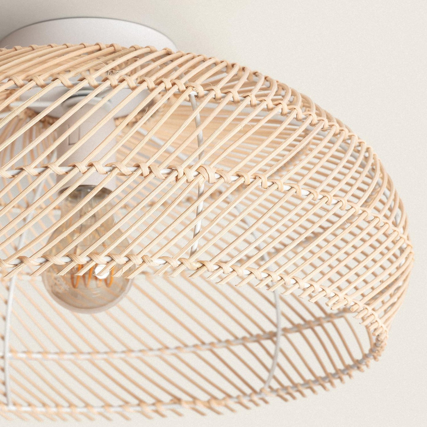Plafonnier LED en Bambou Nango, 40W, IP20, Non Dimmable