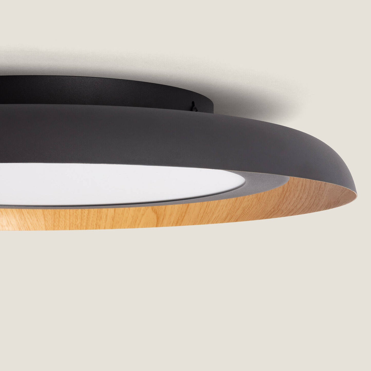 Plafonnier LED 30W Noir Mat IP20 1320lm Installation en Saillie