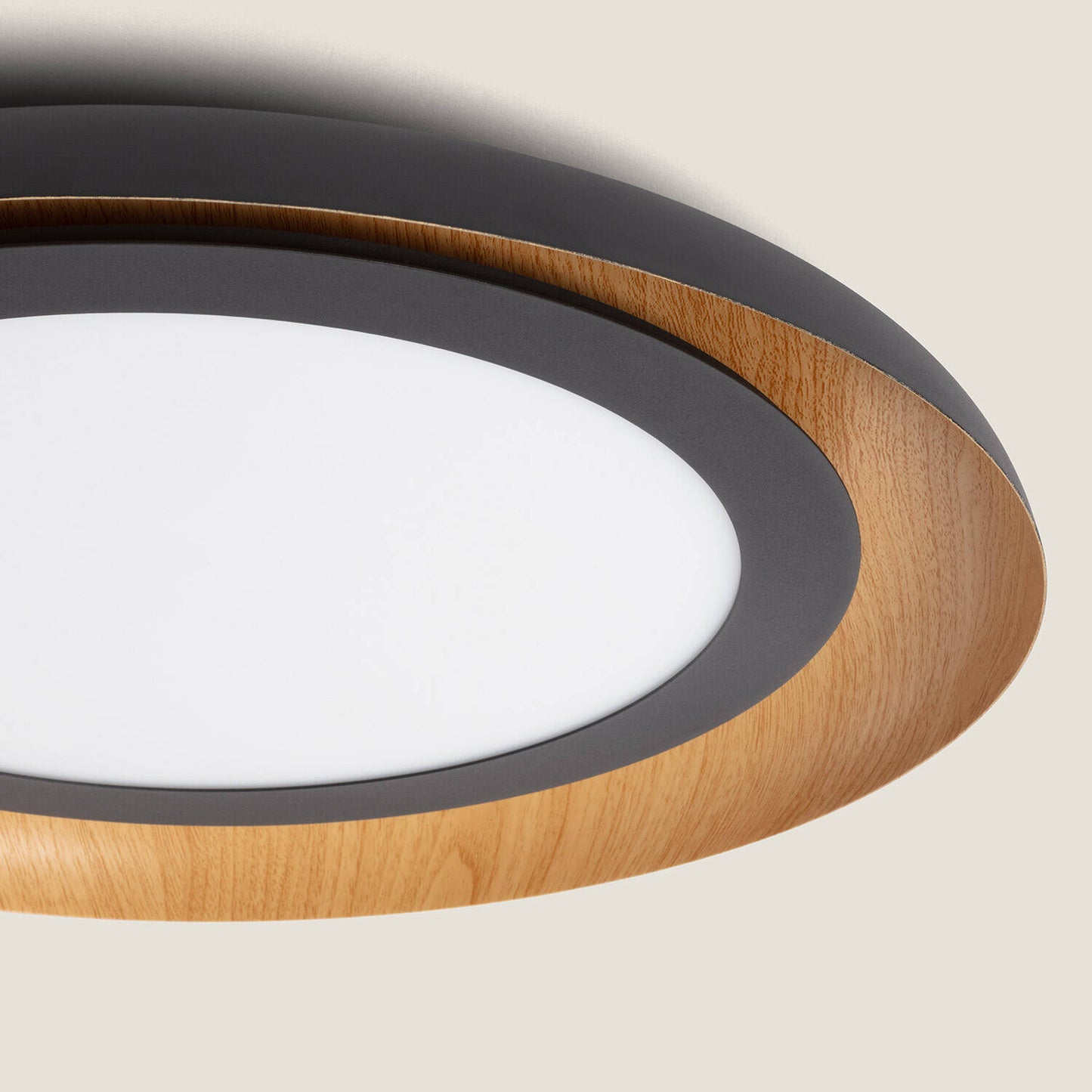 Plafonnier LED 30W Noir Mat IP20 1320lm Installation en Saillie