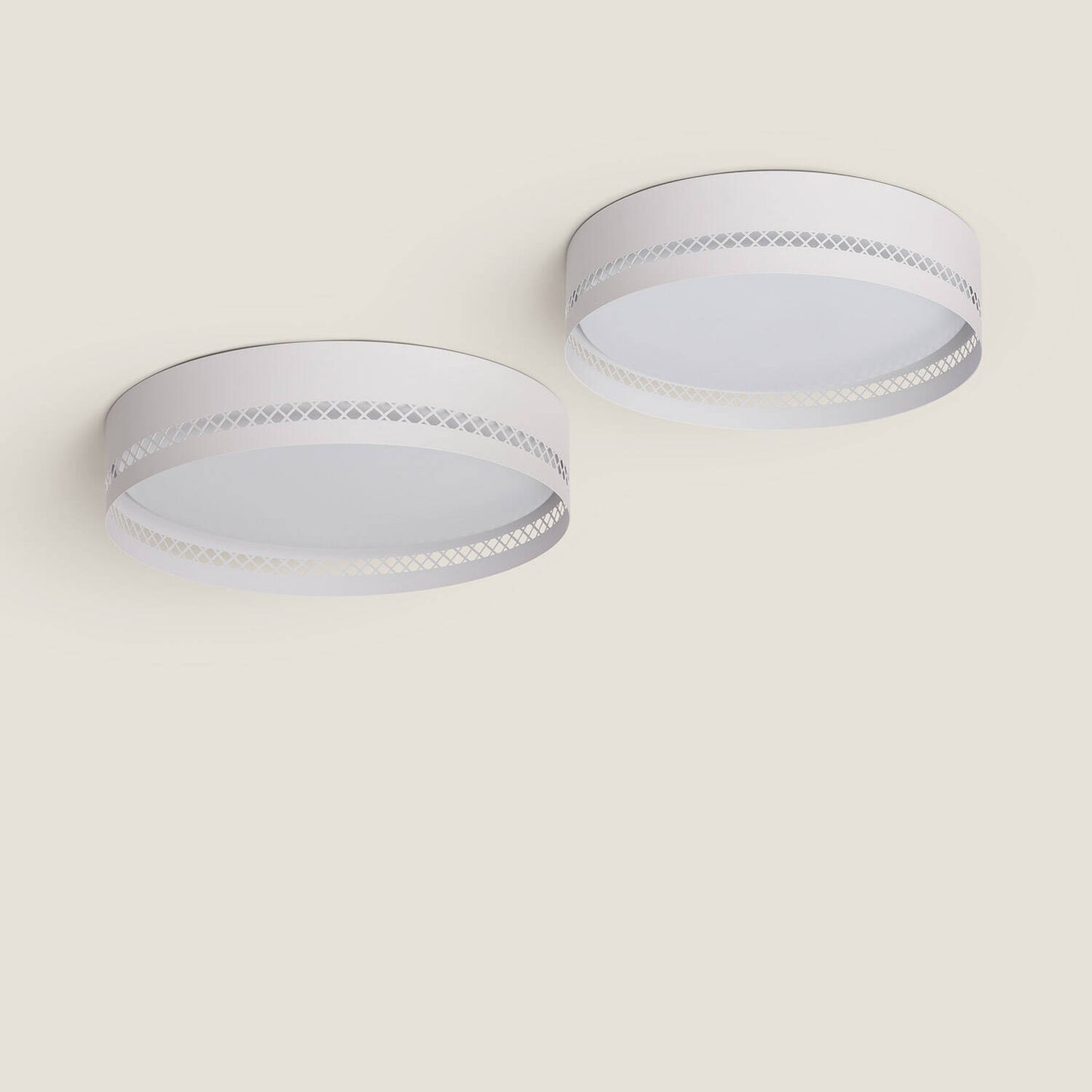 Plafonnier LED 30W IP20 Métal Blanc Mat 1650 lm