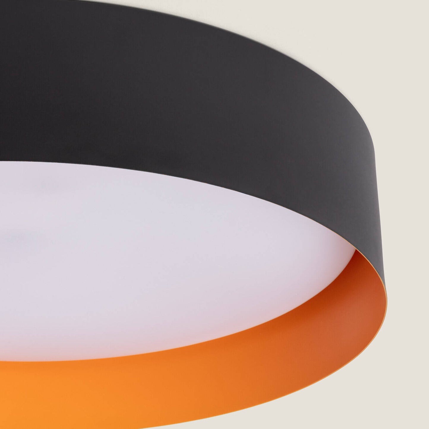 Plafonnier LED 40W IP20 Noir 2000 lm Installation en Saillie