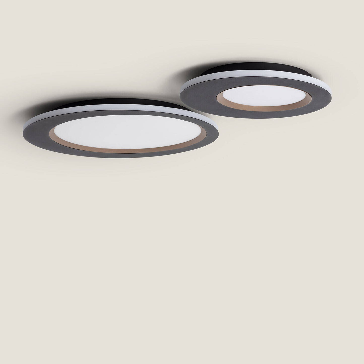 Plafonnier LED 40W Métal Noir IP20 2950 lm