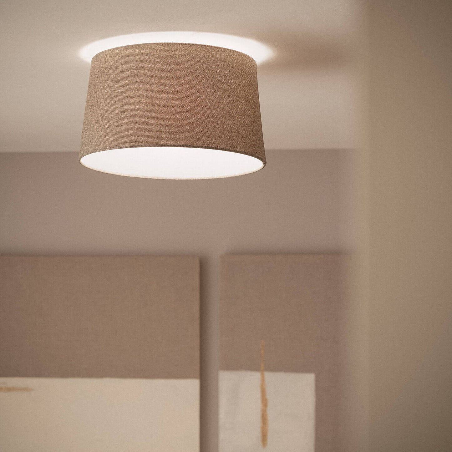 Plafonnier LED Lin Trude 40W IP20 en Métal et Lin