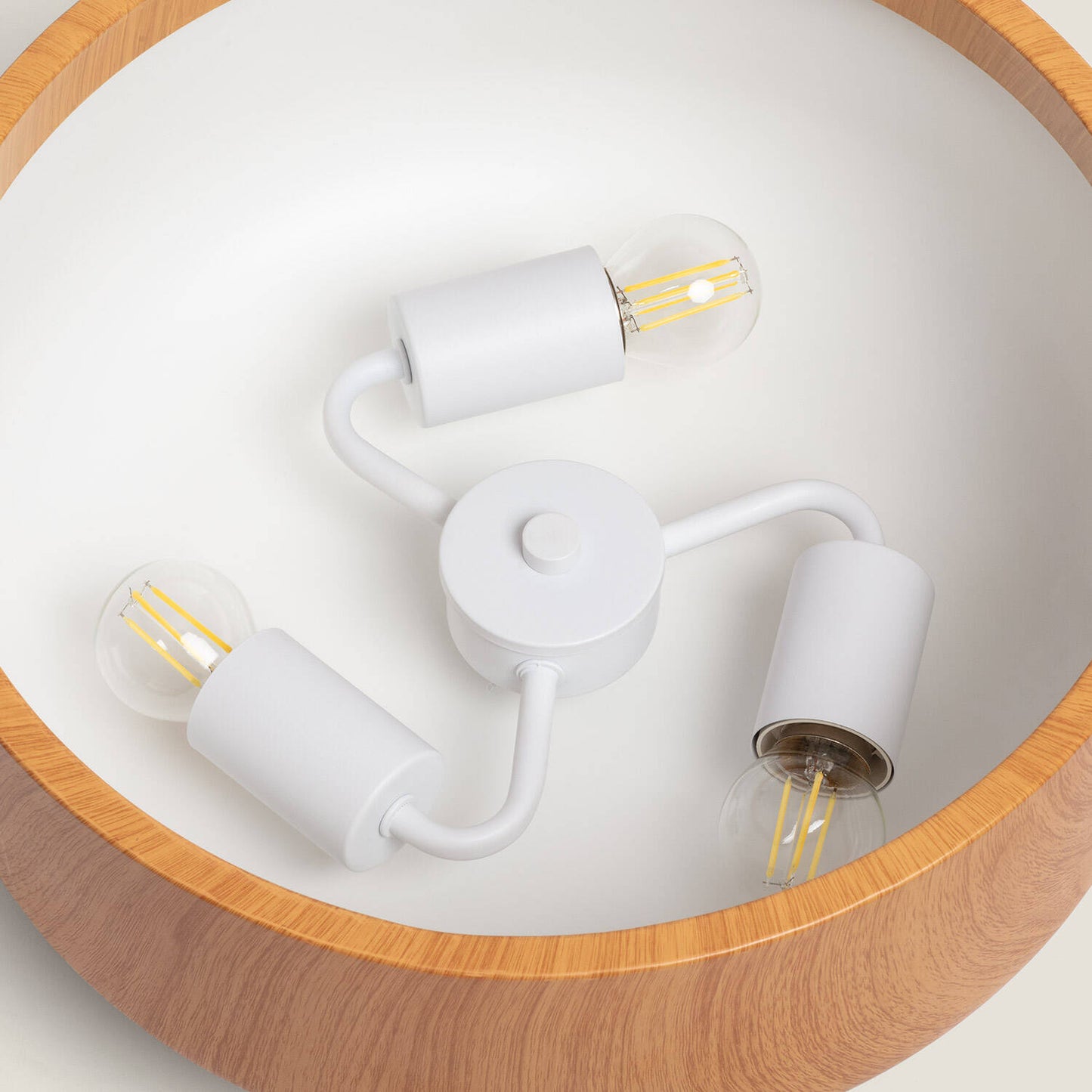 Plafonnier LED Métal 3 Points Lumière IP20 20W Installation en Saillie