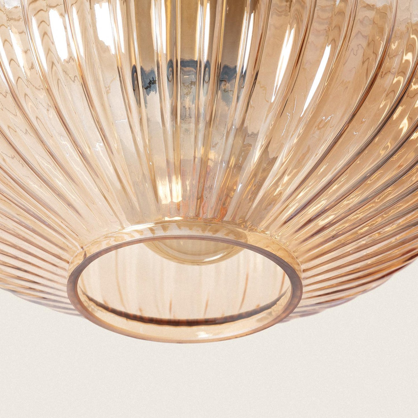 Plafonnier LED E27 Métal et Verre, IP20, Installation en Saillie
