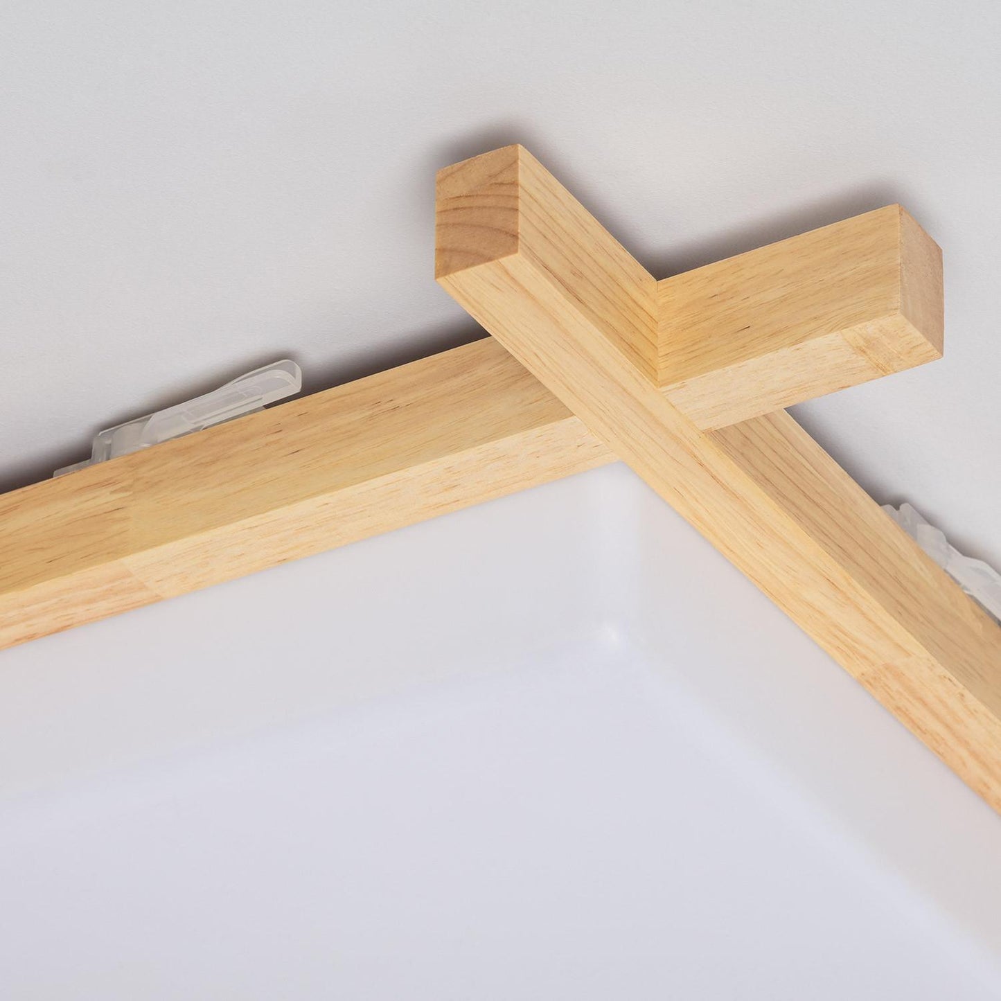 Plafonnier LED Carré 15W Bois 400x400 mm IP20 Non Dimmable