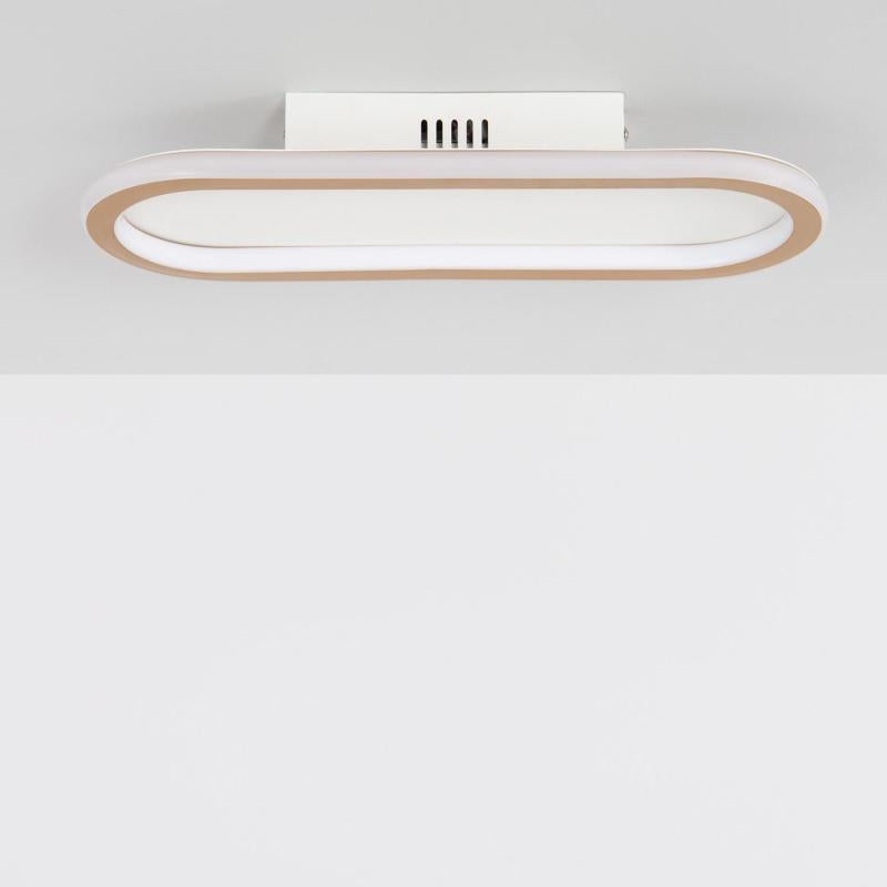 Plafonnier LED 20W IP20 en Métal Doré pour Intérieur
