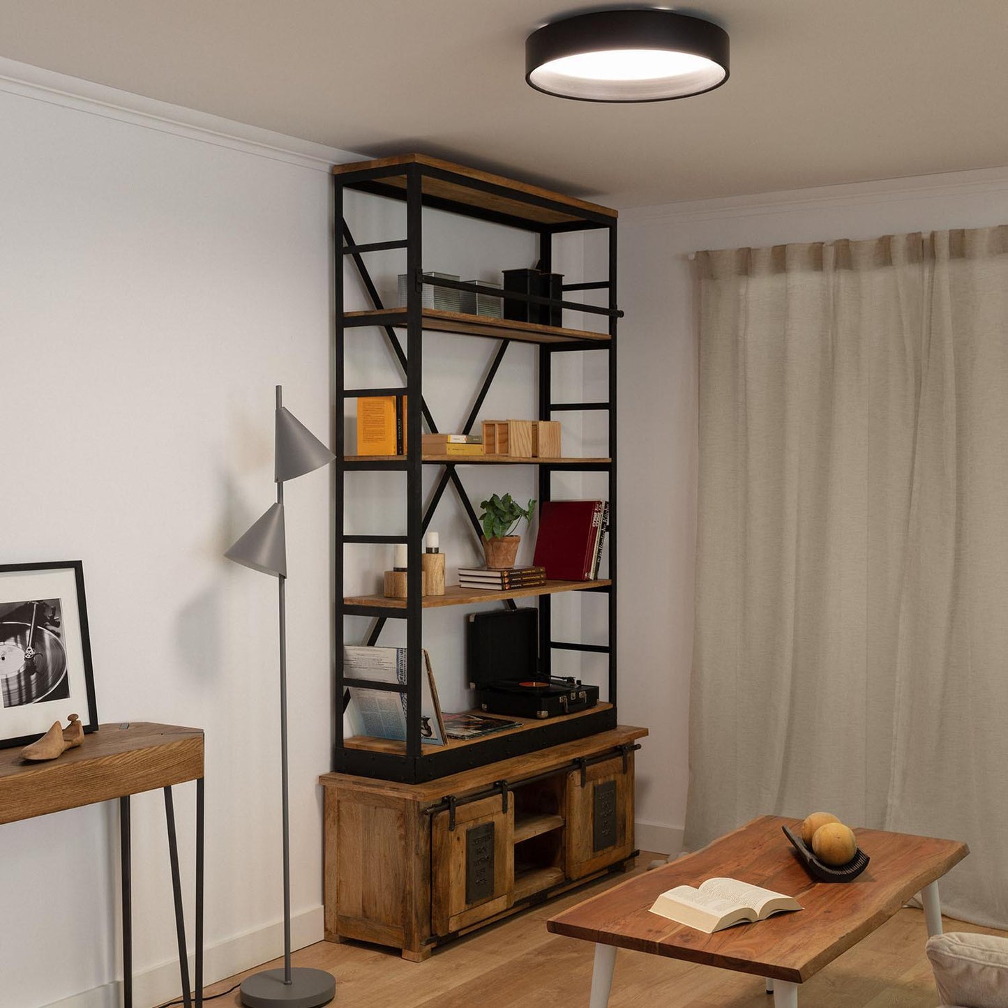 Plafonnier LED Rond 20W Ø450 mm IP20 Noir Non Dimmable