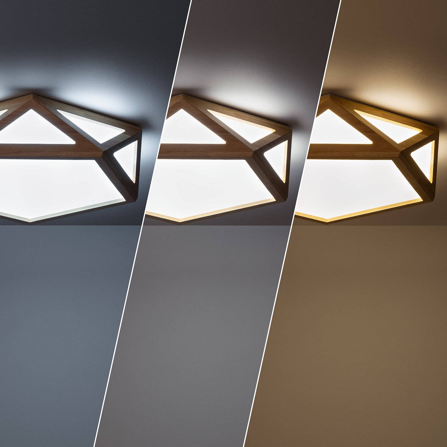 Plafonnier LED en Bois 20W, IP20, 1500lm, Installation en Saillie