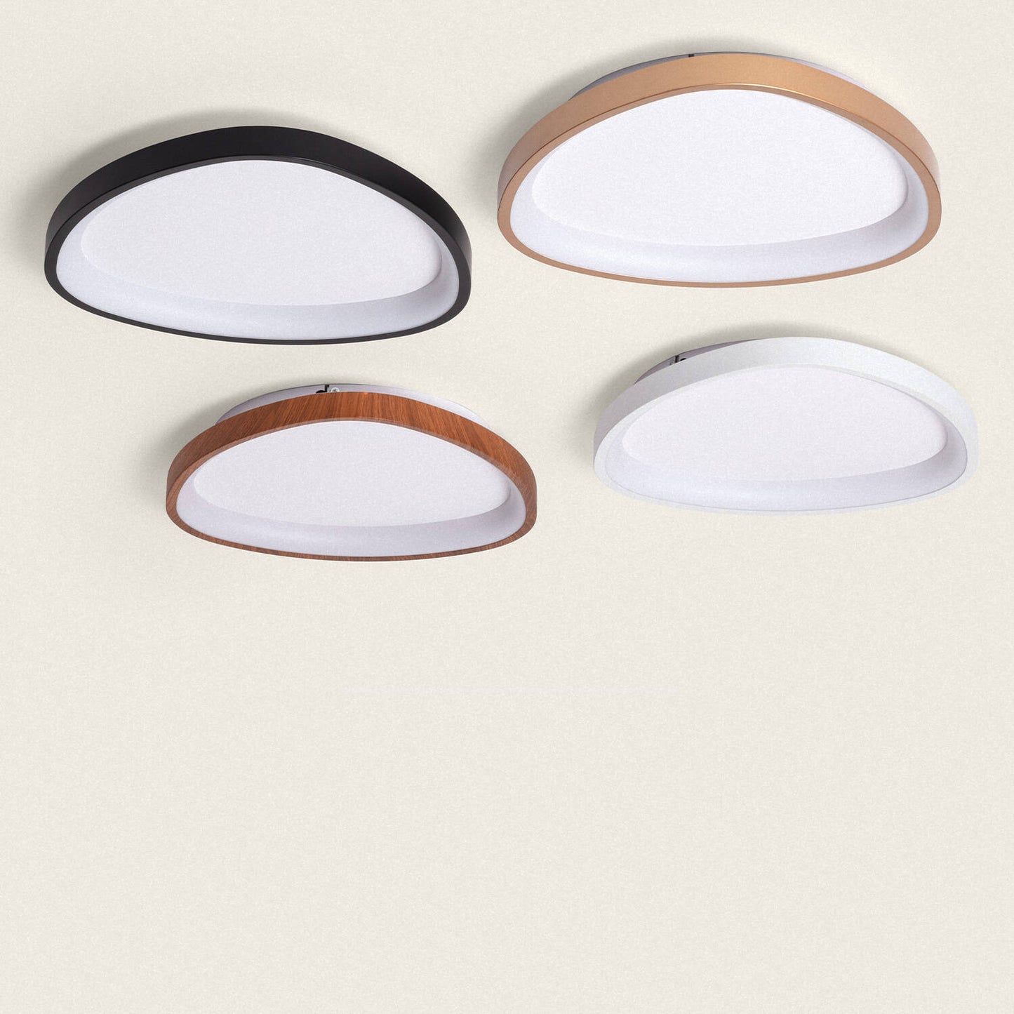 Plafonnier LED Oval 20W IP20 Métal Ø420 mm Installation en Saillie