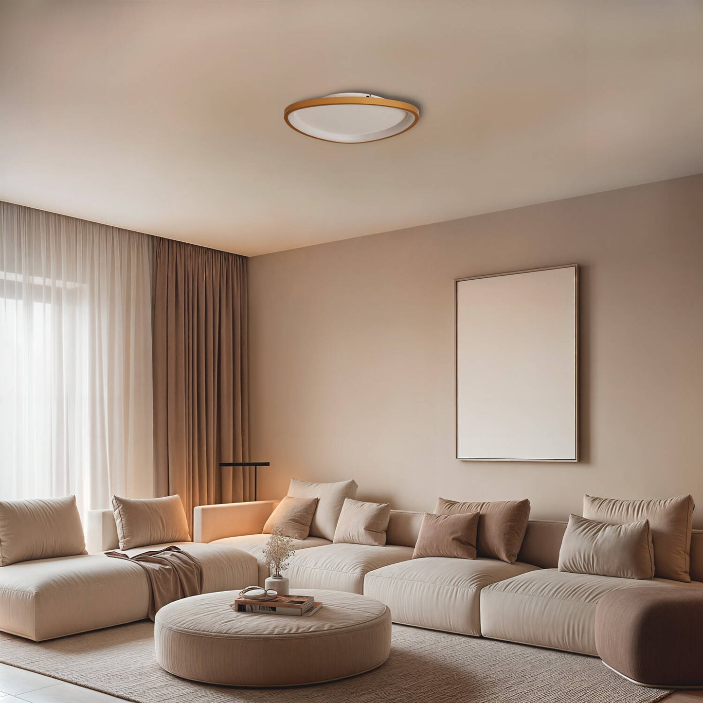 Plafonnier LED Oval 20W IP20 Métal Ø420 mm Installation en Saillie