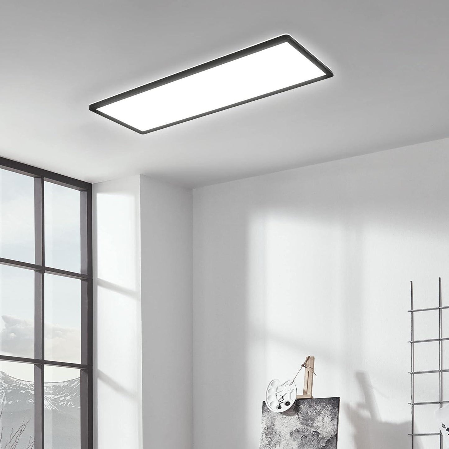 Plafonnier LED 24W Rectangulaire 580x200 mm IP20 Non Dimmable Noir