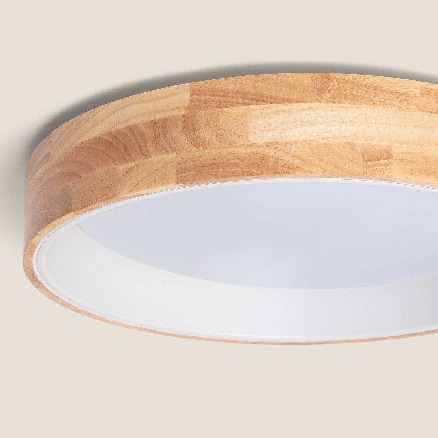 Plafonnier LED Rond en Bois 30W IP20 Ø570 mm