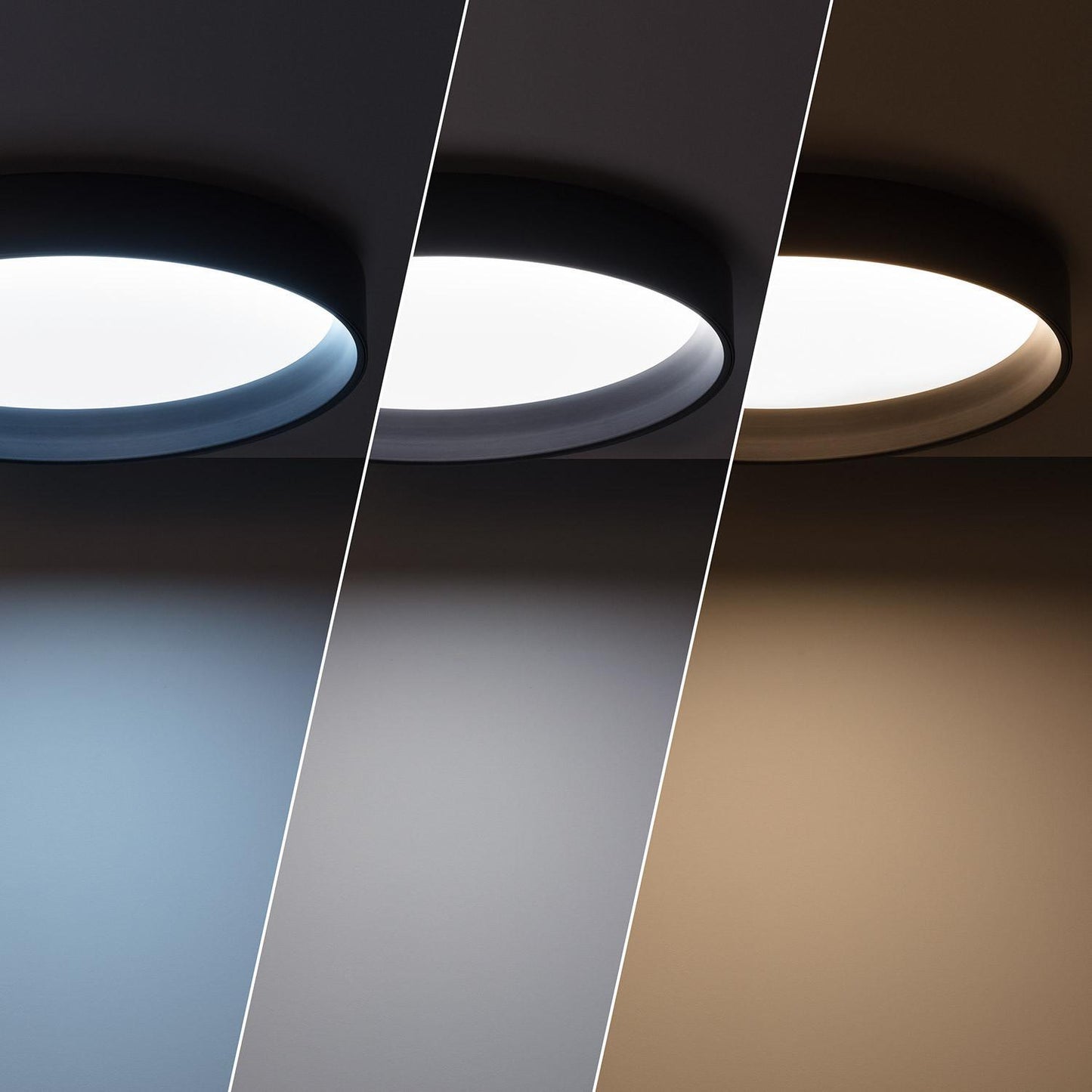 Plafonnier LED Rond 30W Noir Ø550 mm IP20 Non Dimmable
