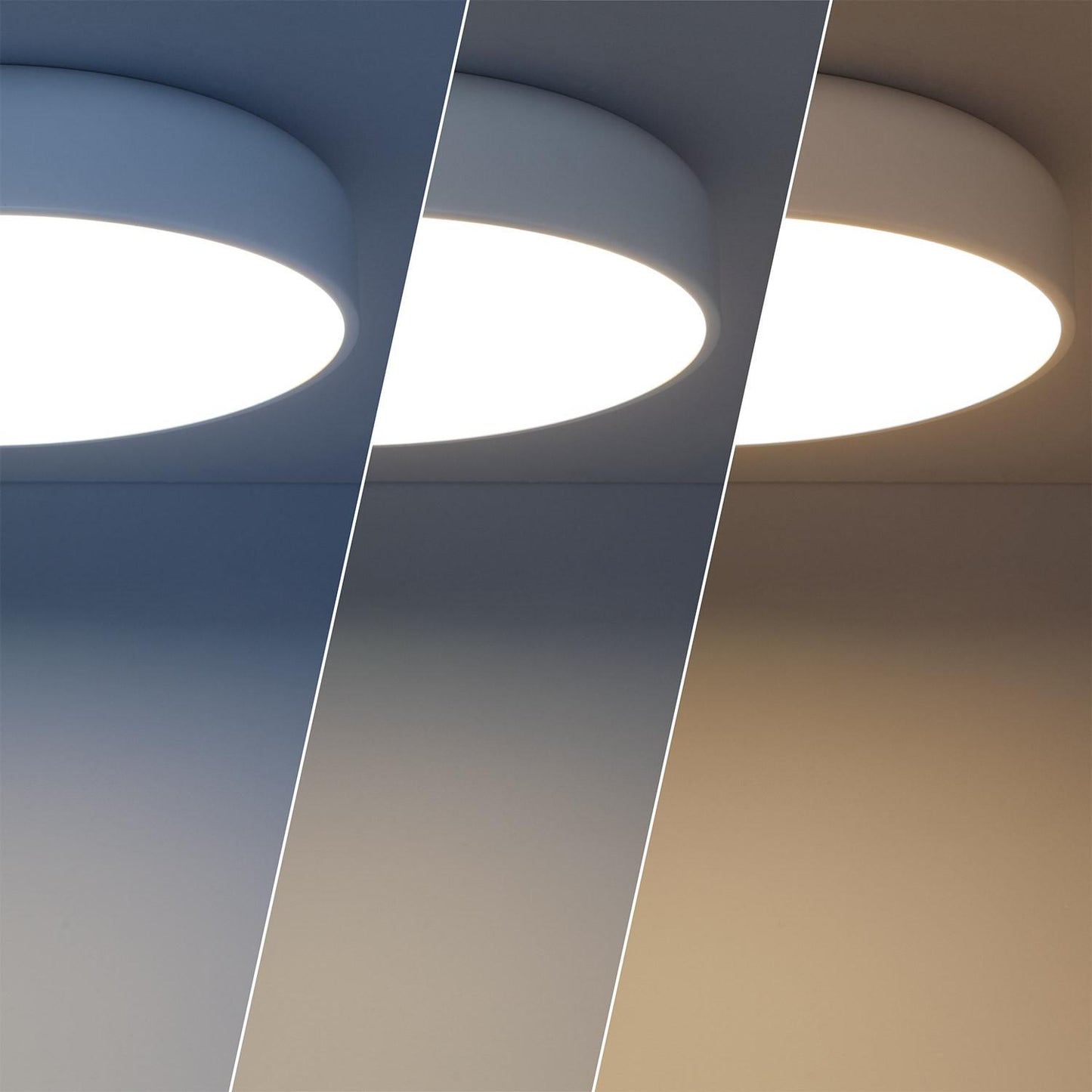 Plafonnier LED Rond 30W Ø450 mm IP20 Métal Gris