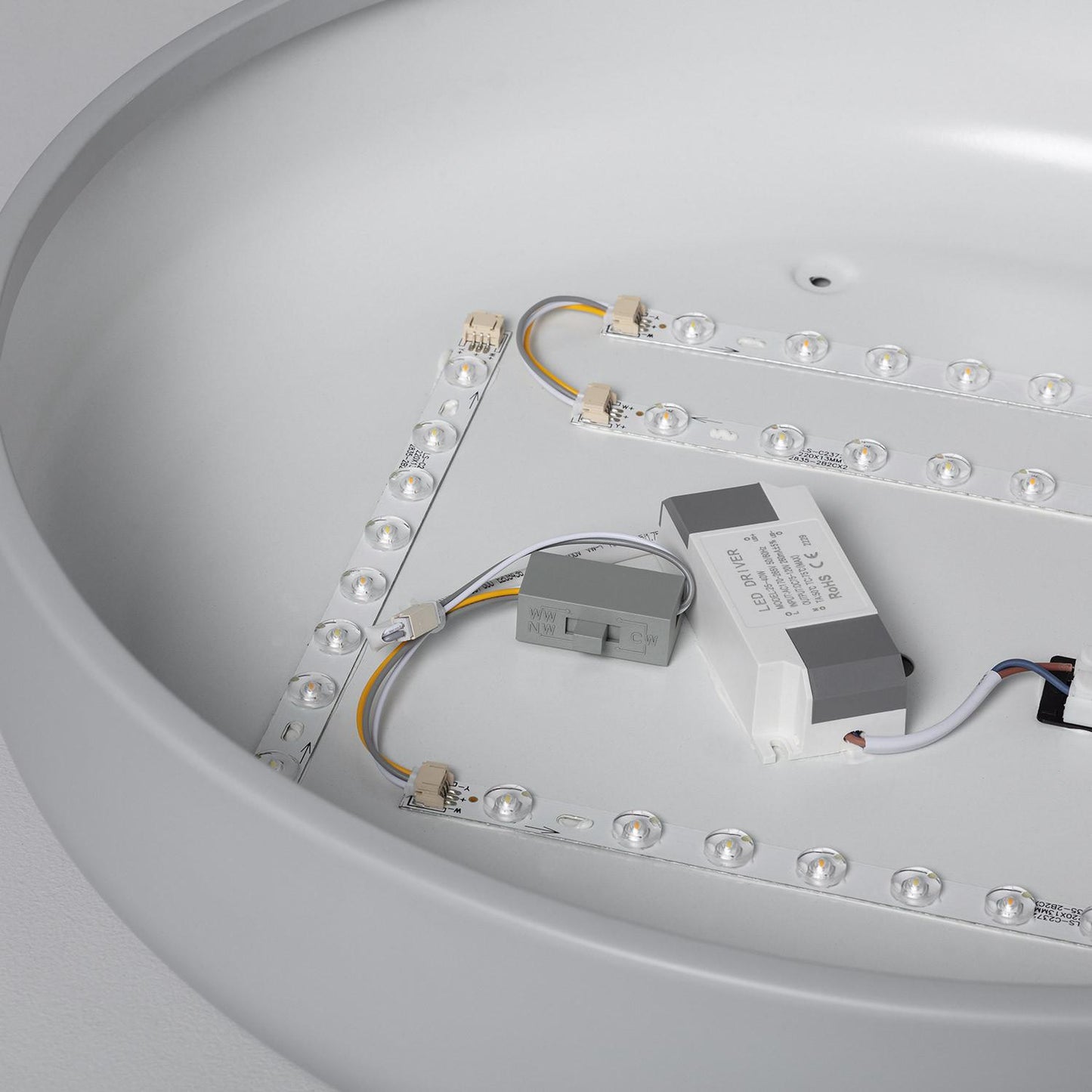 Plafonnier LED Rond 30W Ø450 mm IP20 Métal Gris