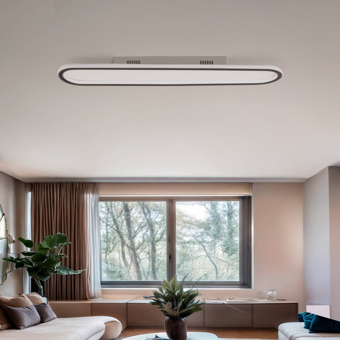 Plafonnier LED Noir 35W IP20, 2600 lm, Installation En Saillie