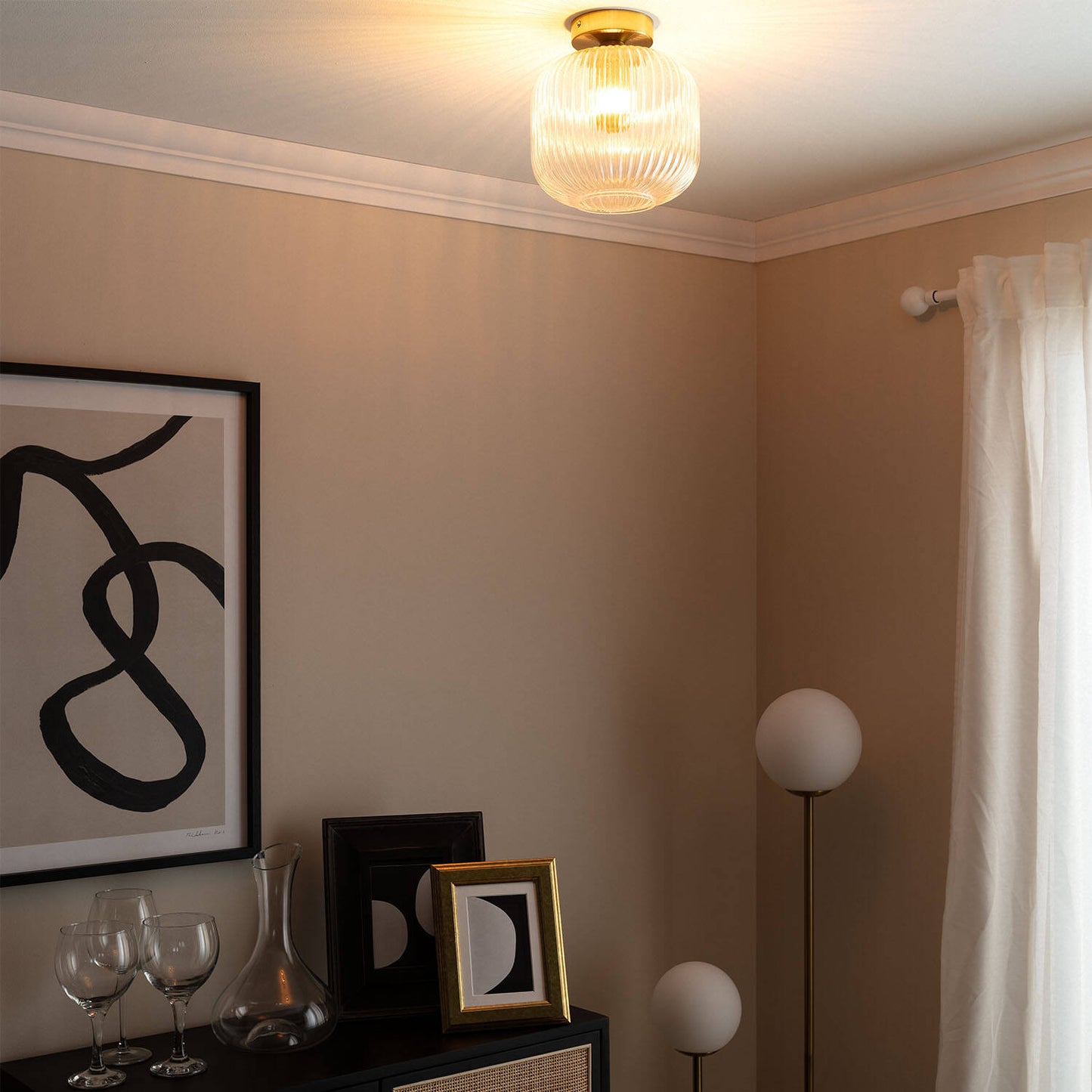 Plafonnier LED Métal et Verre 20W IP20