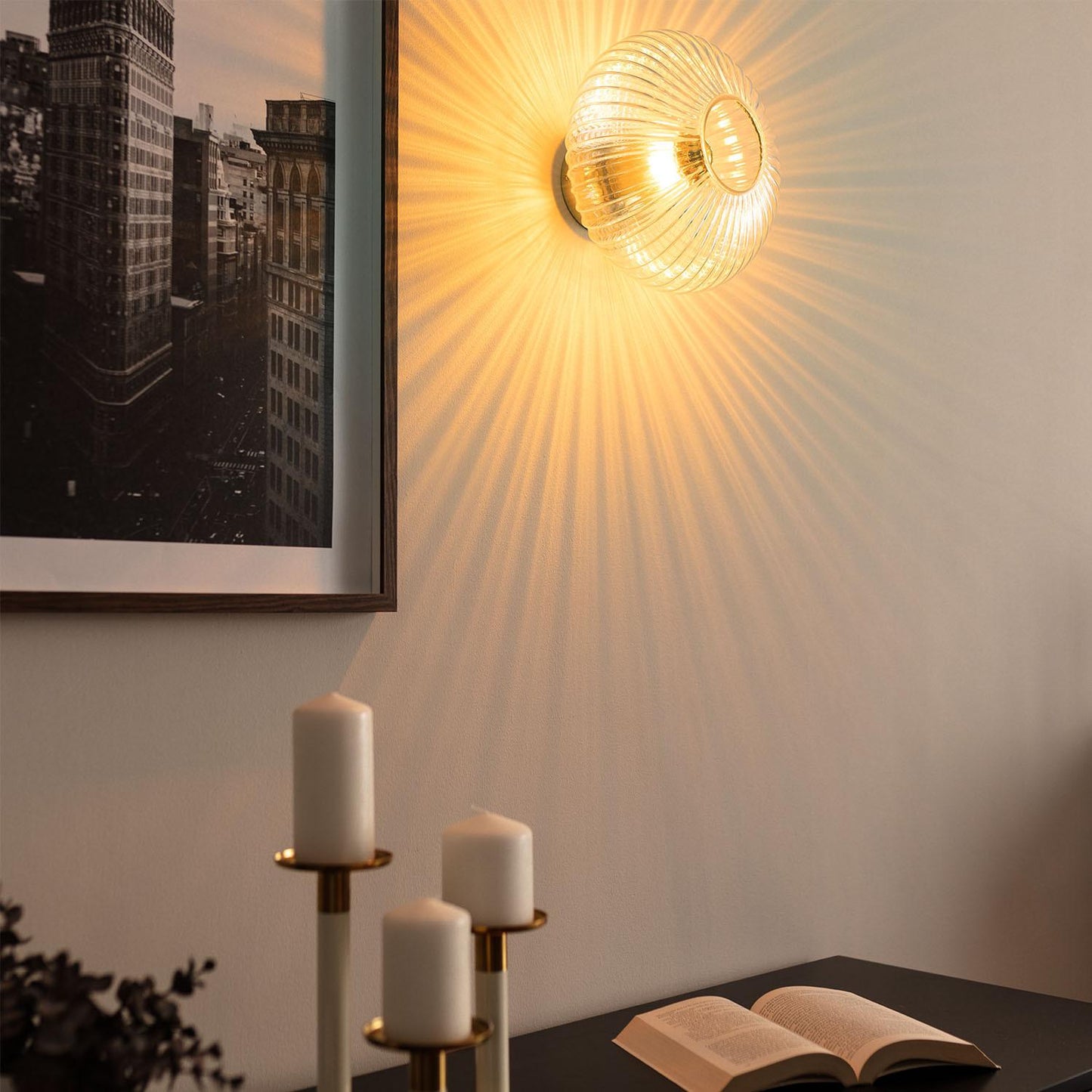Plafonnier LED Métal et Verre 20W IP20