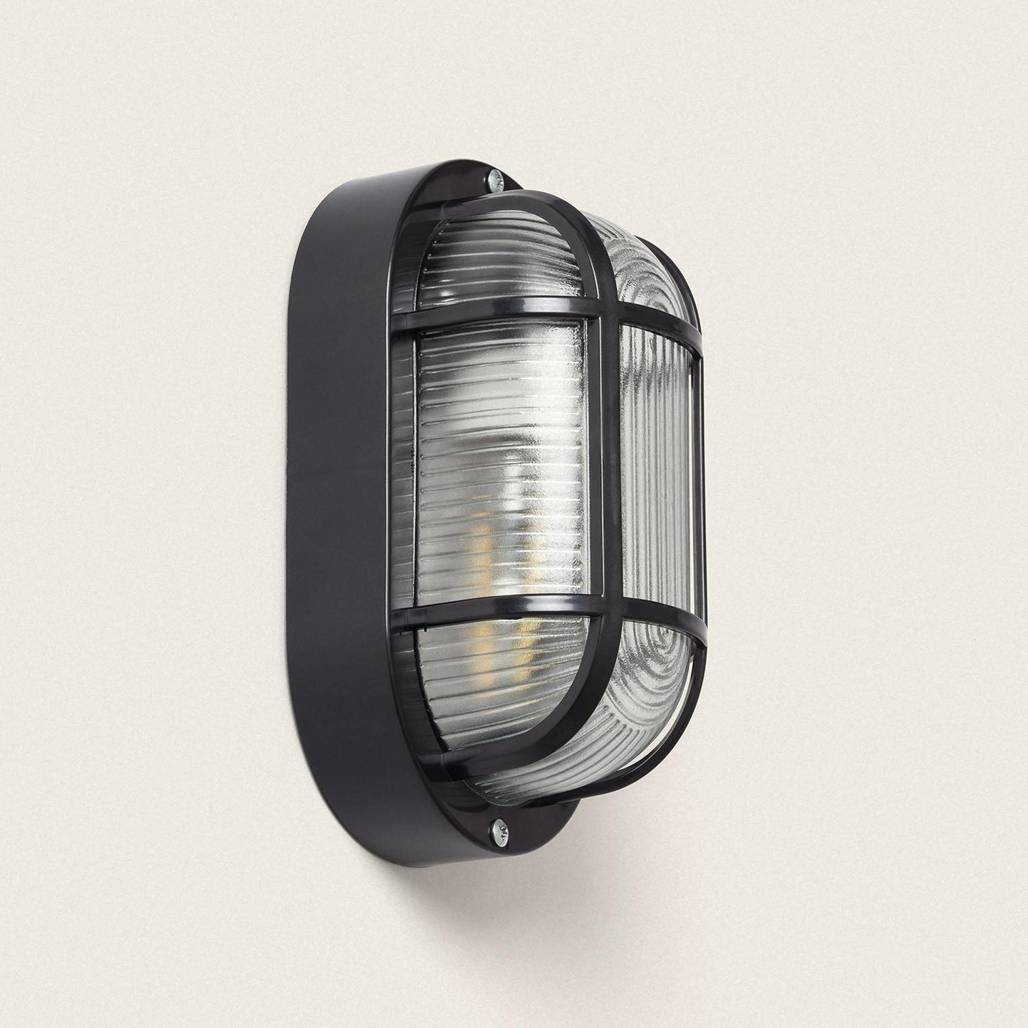 Plafonnier Extérieur Ovale 40W IP44 Noir