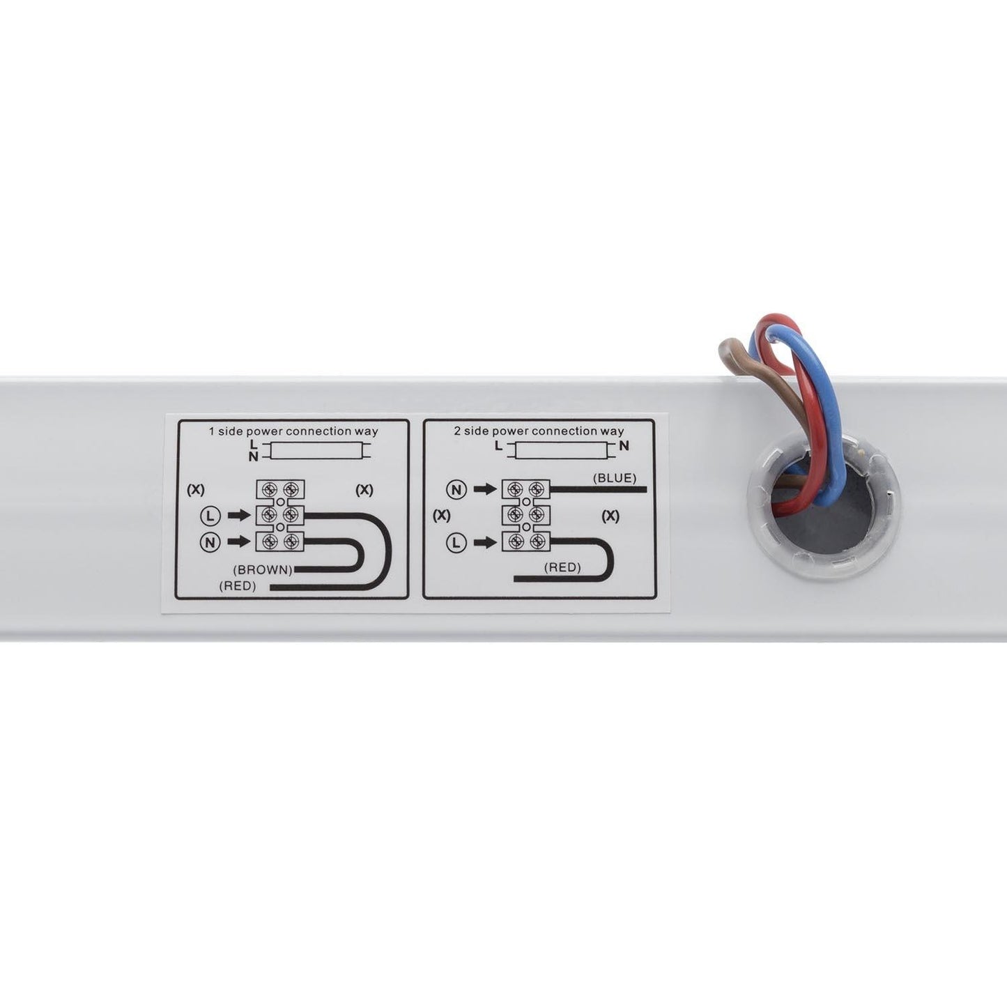 Réglette LED T8 120cm IP20 en Aluminium pour Installation en Saillie