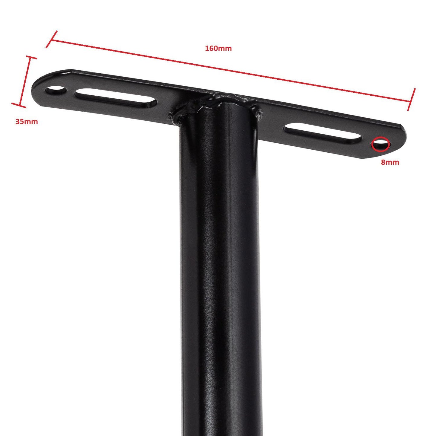 Support Projecteur LED 500mm/1000mm, IP65, Noir, Fer