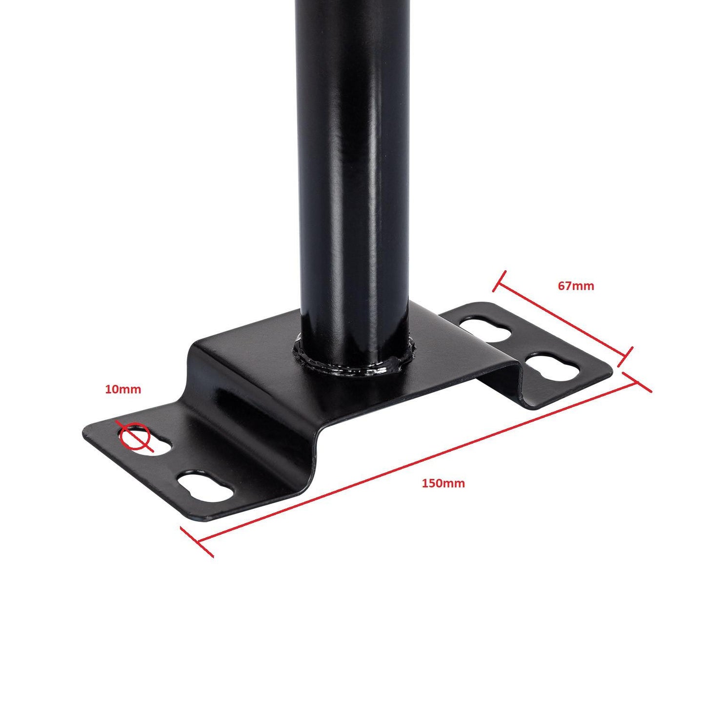 Support Projecteur LED 500mm/1000mm, IP65, Noir, Fer