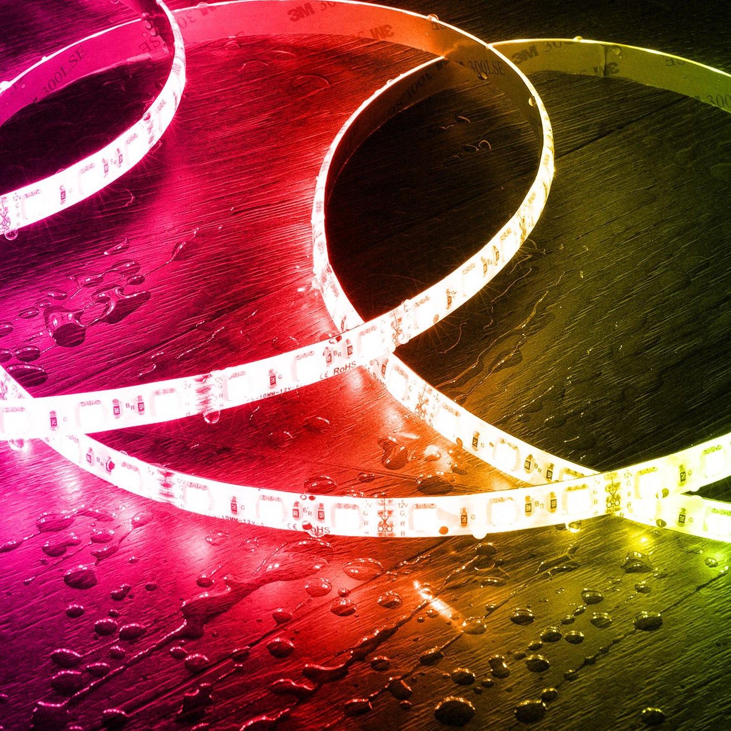 Ruban LED RGB 12V 9W/m 5m IP65 Découpable et Dimmable